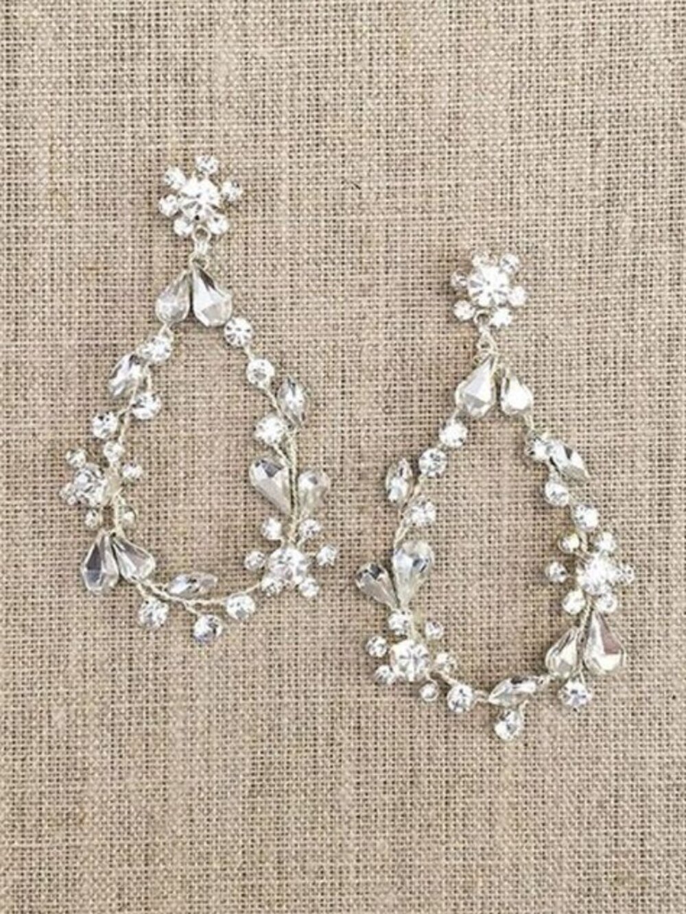 Bridal Earrings Bel Aire EA281 Silver NWT